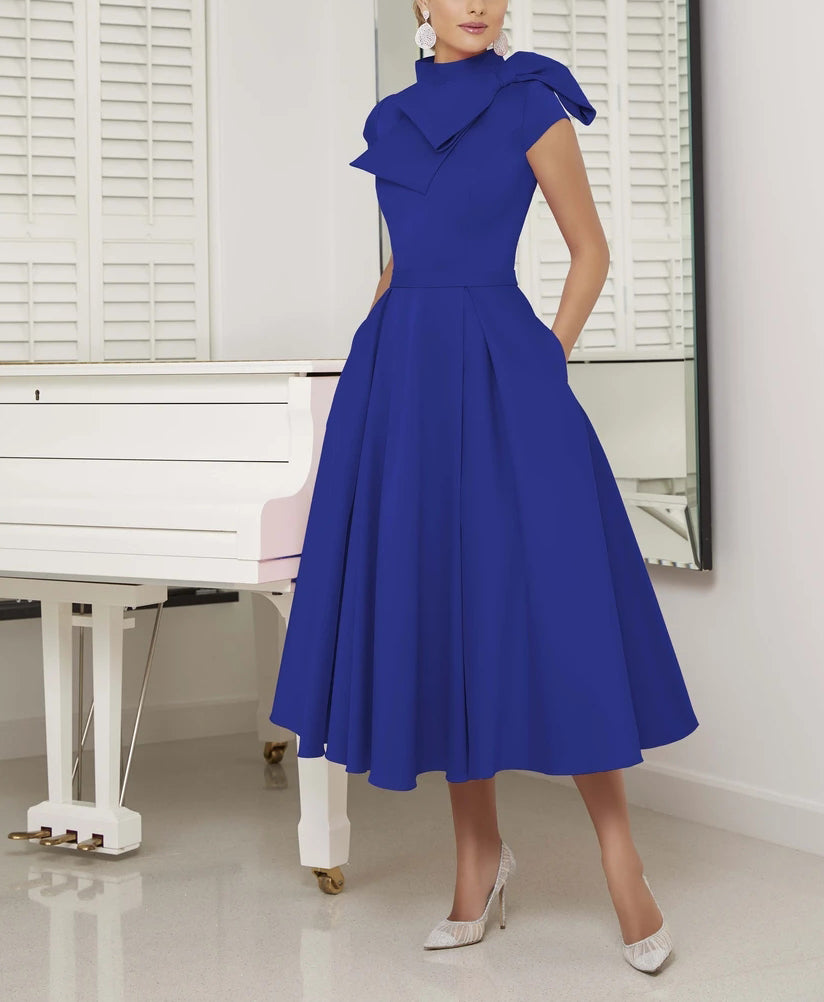 The bow-embellished retro bridal dress-1