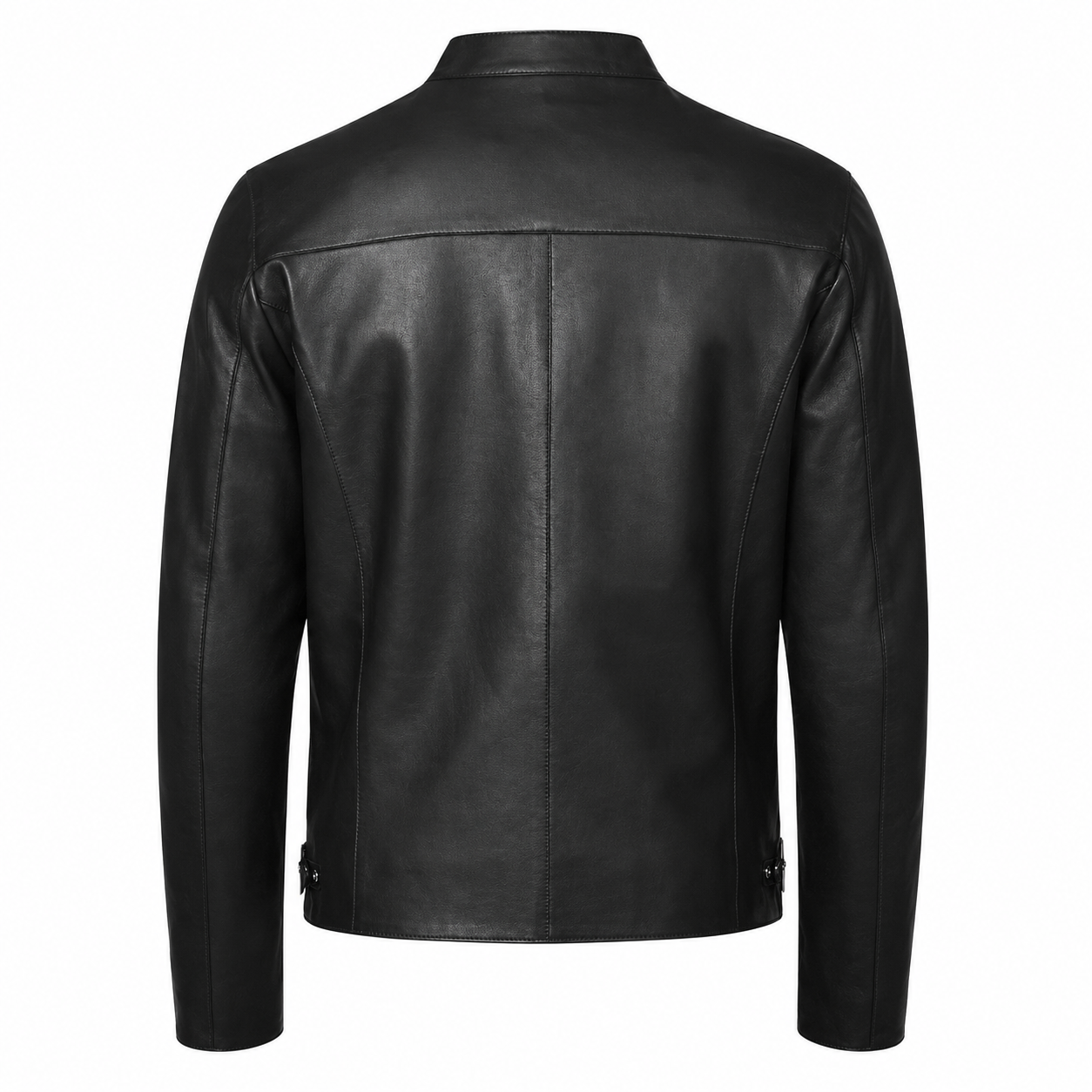 Men’s Leather Café Racer Jacket-4