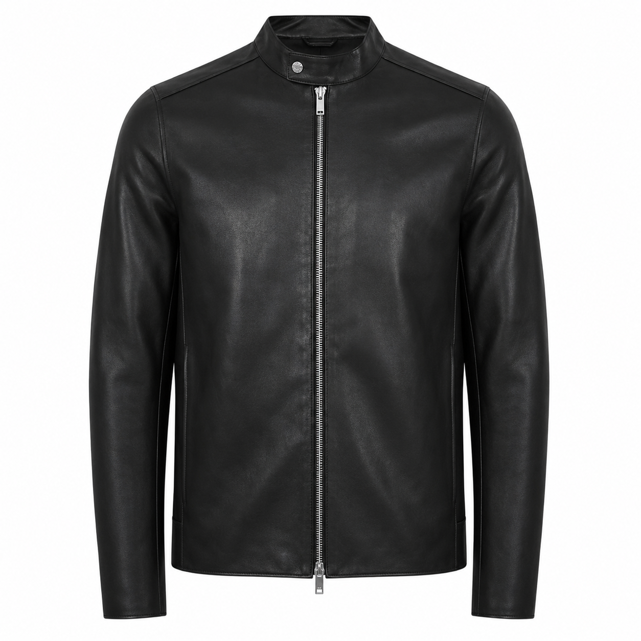 Men’s Leather Café Racer Jacket-1