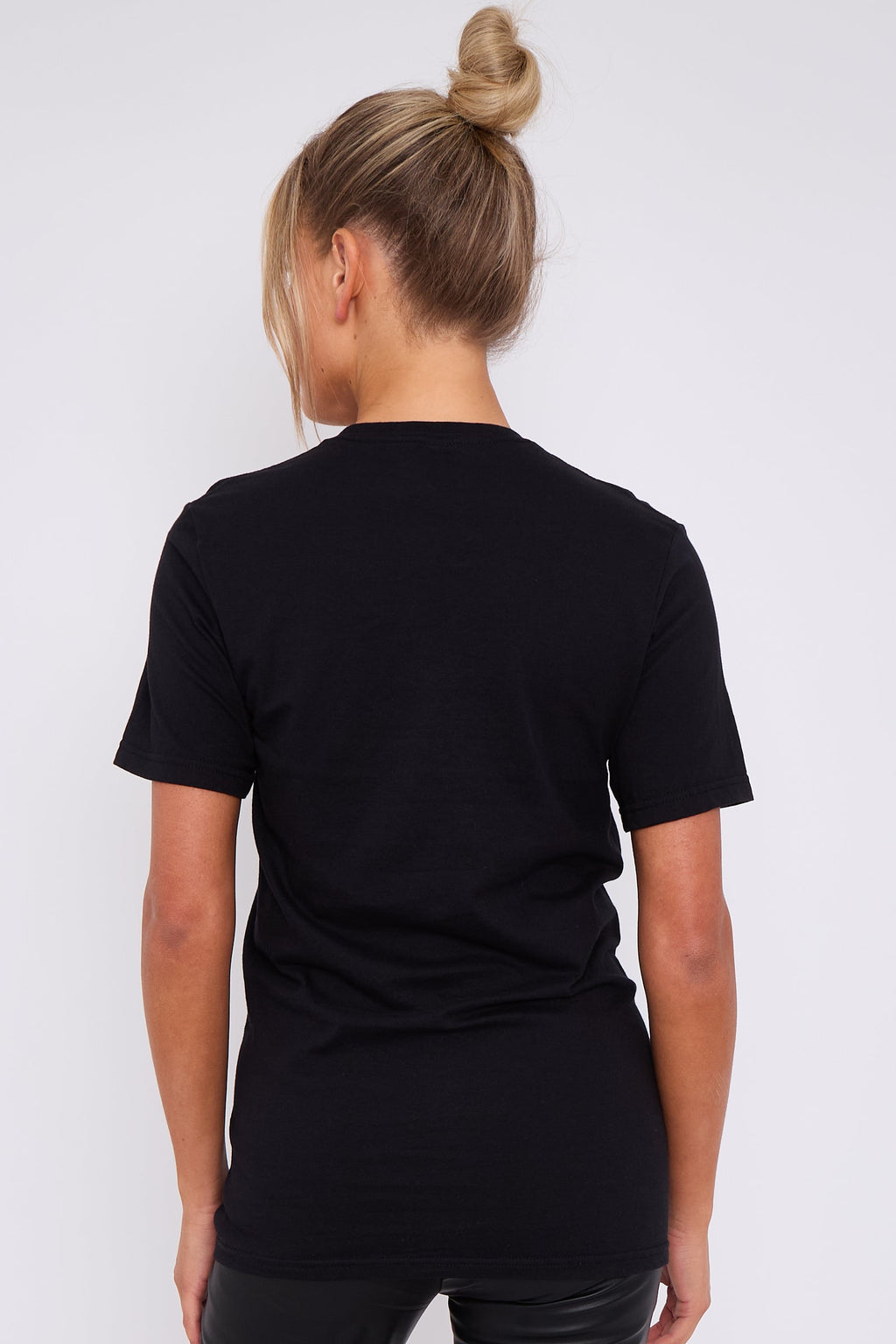 Black C'est La Vie Short Sleeve Regular Fit T Shirt-4