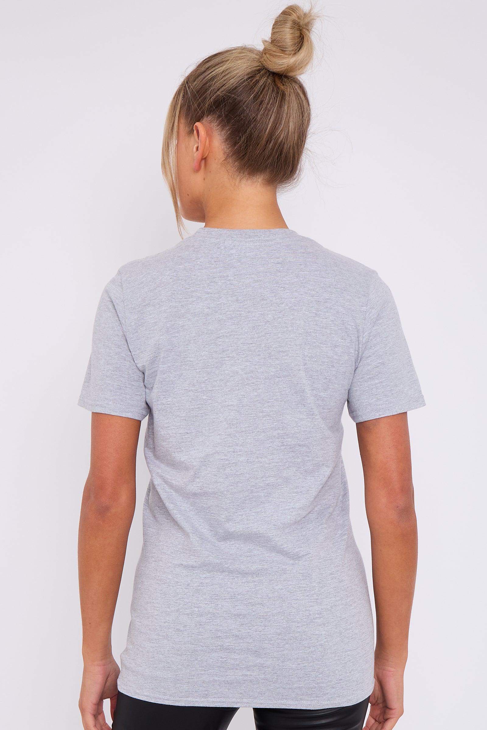 Grey C'est La Vie Short Sleeve Regular Fit T Shirt-4
