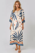 Blue Crochet Detail Beach Kaftan-0
