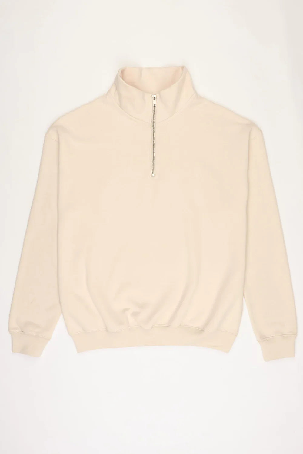 Beige 1/4 Zip Fleece Tracksuit-2