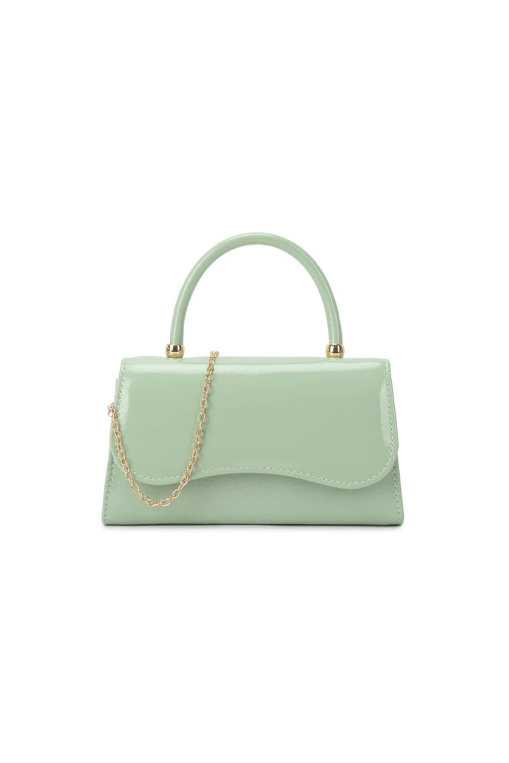 Mint Top Handle Small Handbag with Chain-0