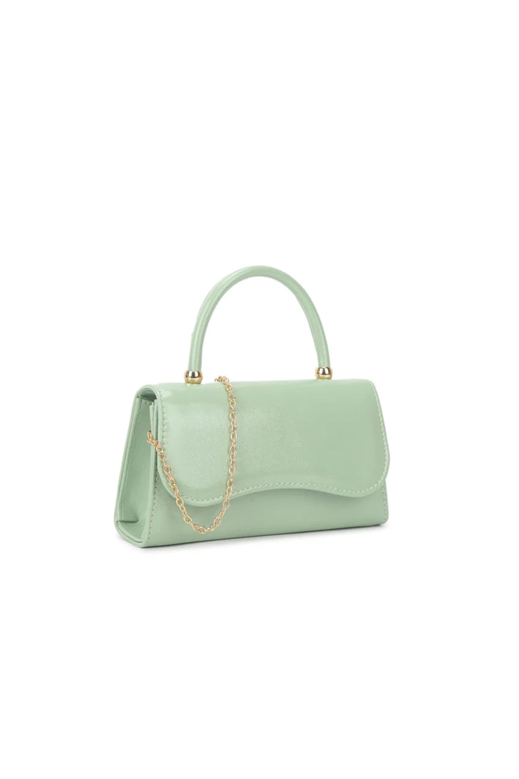 Mint Top Handle Small Handbag with Chain-1
