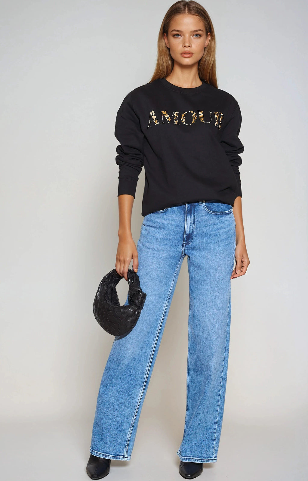Black Amour Leopard Print Sweatshirt-3