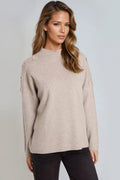 Mocha High Neck Jumper-0