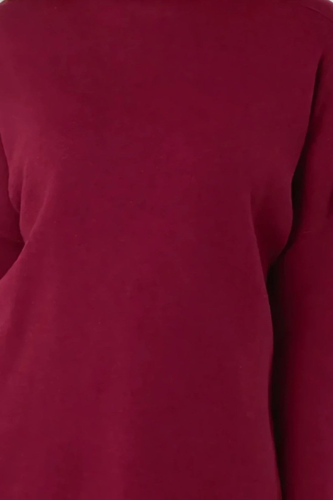 Wine High Neck Jumper-4