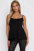 Black Strappy Cami Top-0
