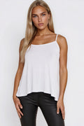 White Strappy Cami Top-0