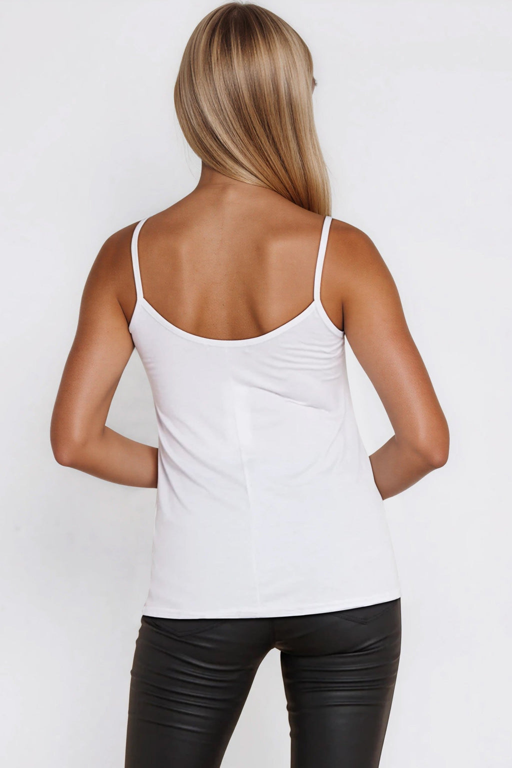 White Strappy Cami Top-2