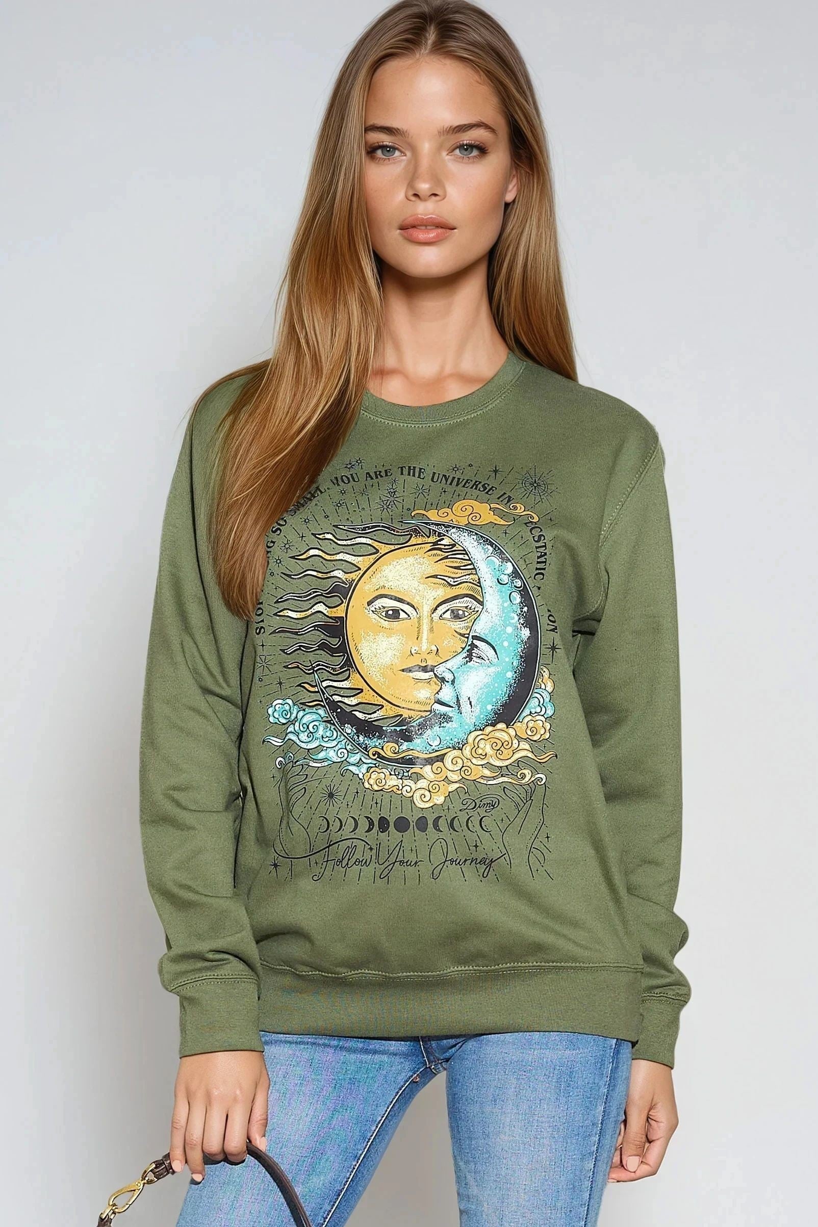 Green Follow Your Journey Sweatshirt-1