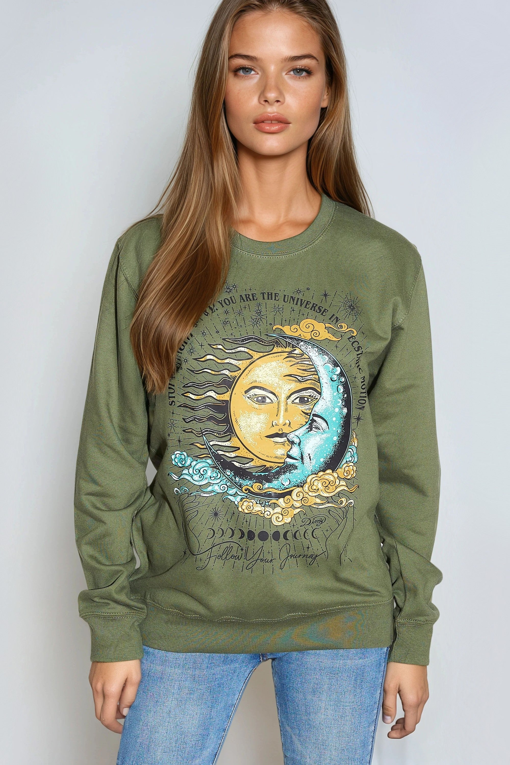 Green Follow Your Journey Sweatshirt-2