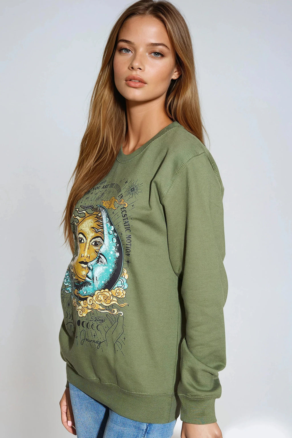 Green Follow Your Journey Sweatshirt-3