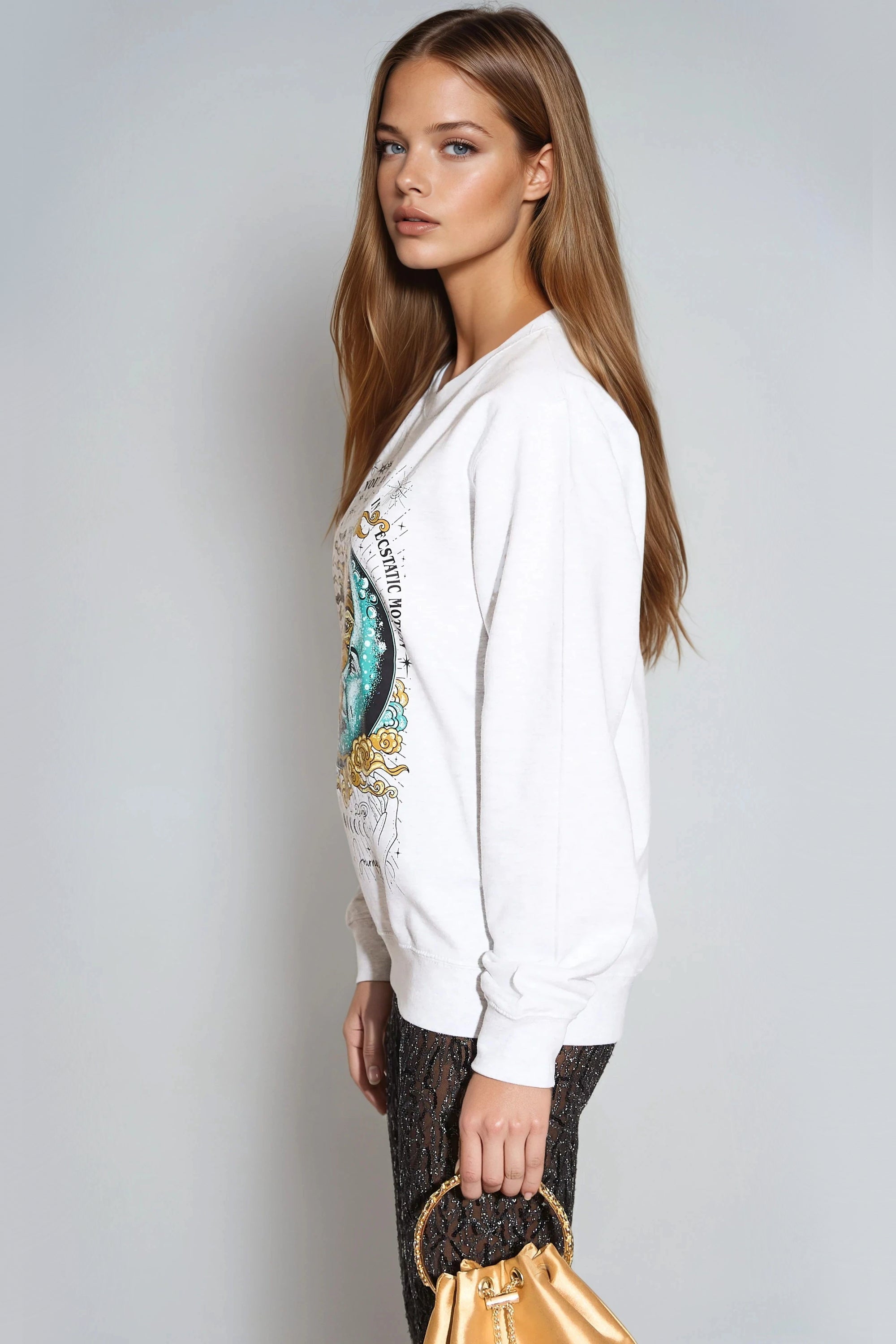 White Follow Your Journey Sweatshirt-3