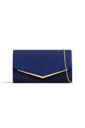 Navy Glitter Envelope Clutch Bag-0