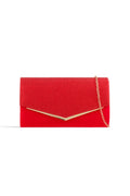 Red Glitter Envelope Clutch Bag-0