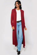 Wine Jersey Longline Cardigan-0