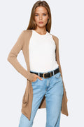 Mocha Boyfriend Cardigan with Pockets-0