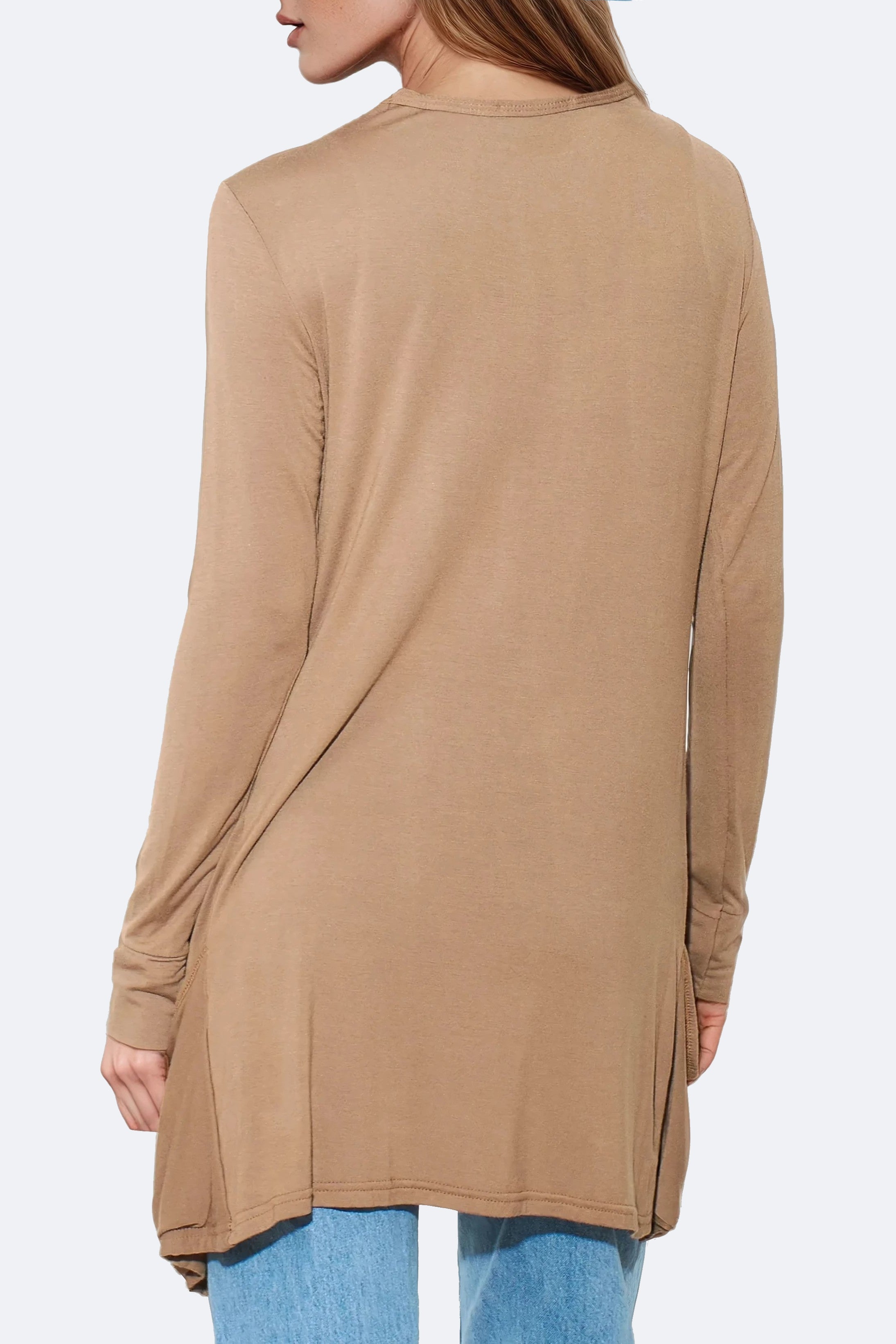 Mocha Boyfriend Cardigan with Pockets-2