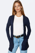 Navy Boyfriend Cardigan with Pockets-0