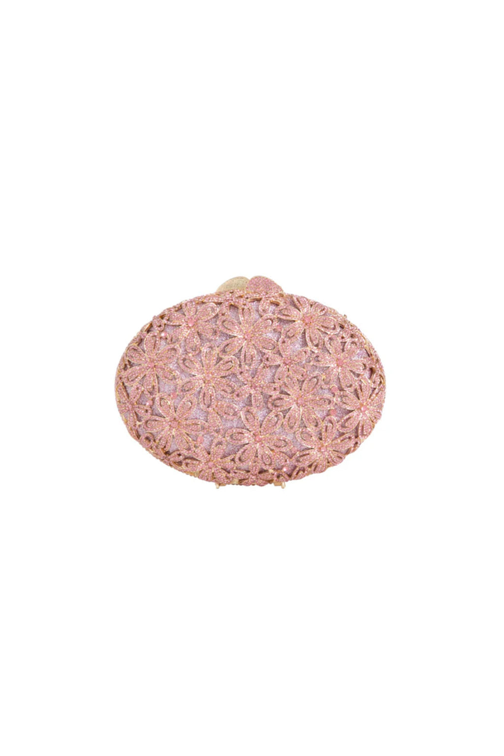 Pink Crystal Embellished Evening Bag-1