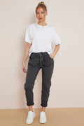 Charcoal Magic Drawstring Trousers-0
