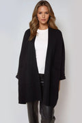 Black Pearl Sleeve Open Cardigan-0