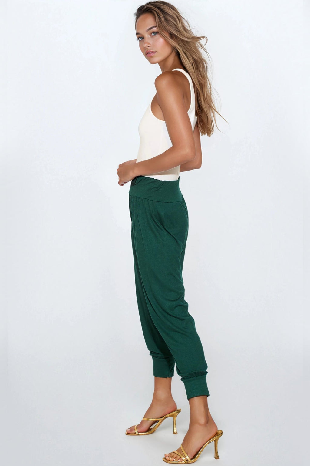 Green Harem Pants-2