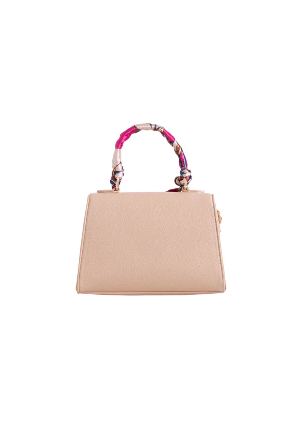 Nude Satin Top Handle Handbag-2