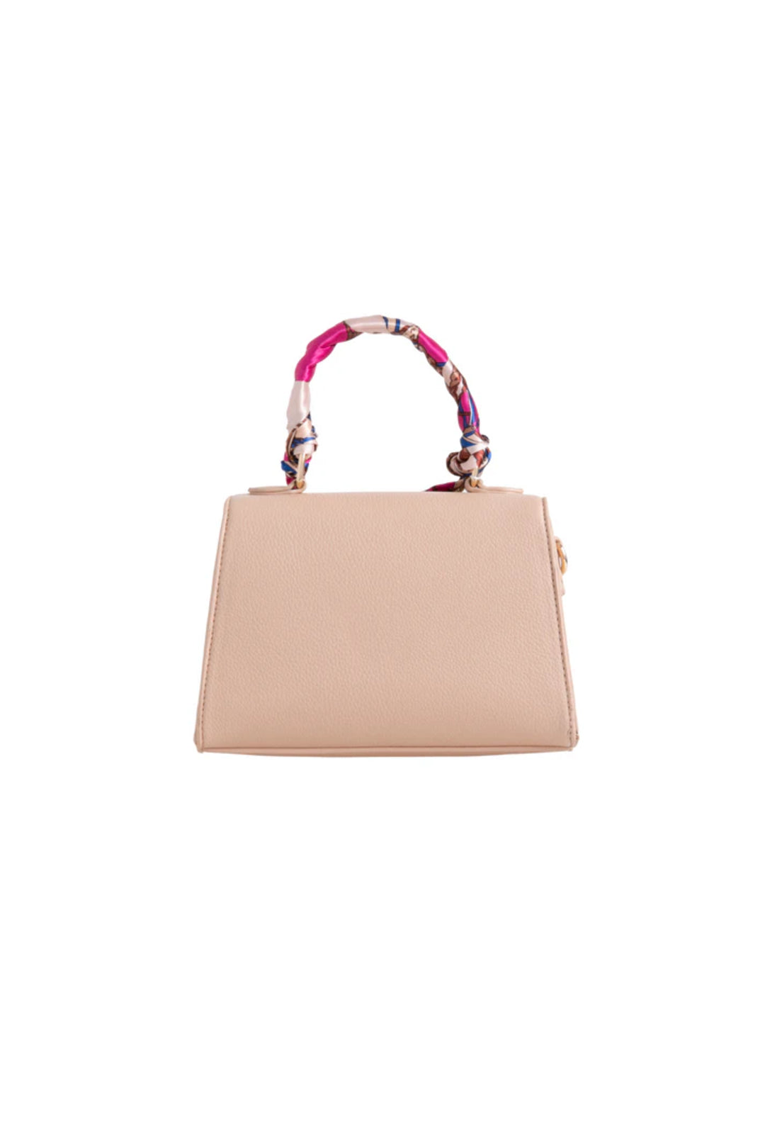Nude Satin Top Handle Handbag-2
