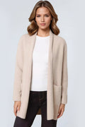 Beige Soft Open Front Cardigan-0