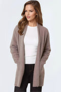 Mocha Soft Open Front Cardigan-0