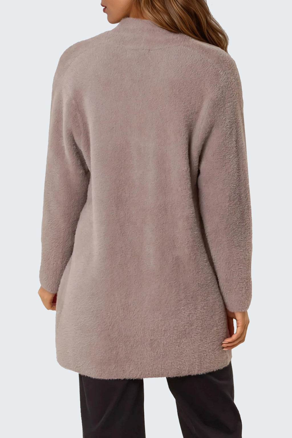 Mocha Soft Open Front Cardigan-2