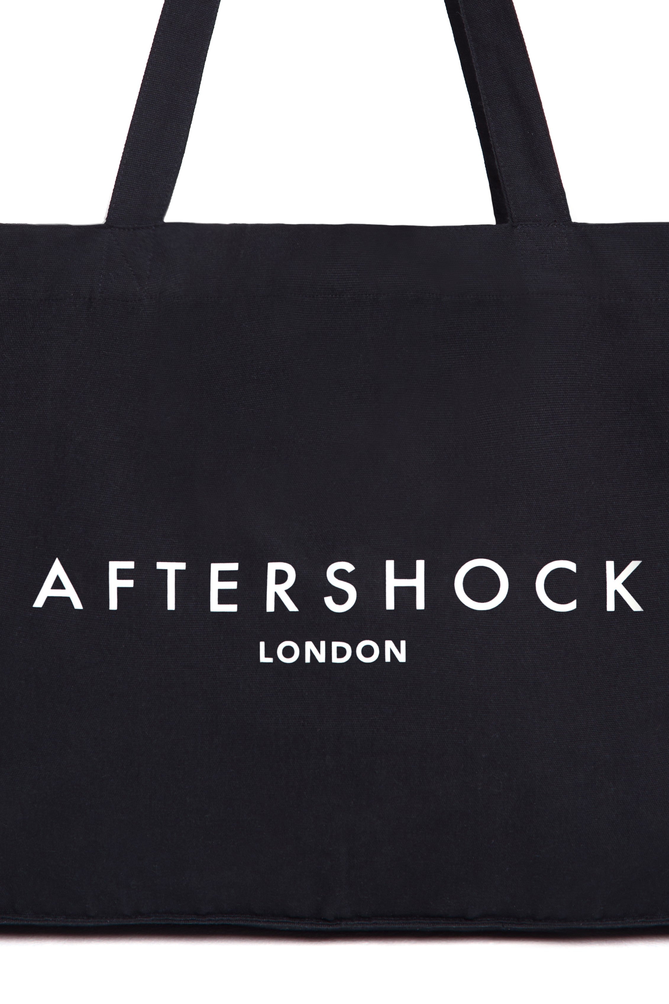Black Logo Canvas Tote Bag-2