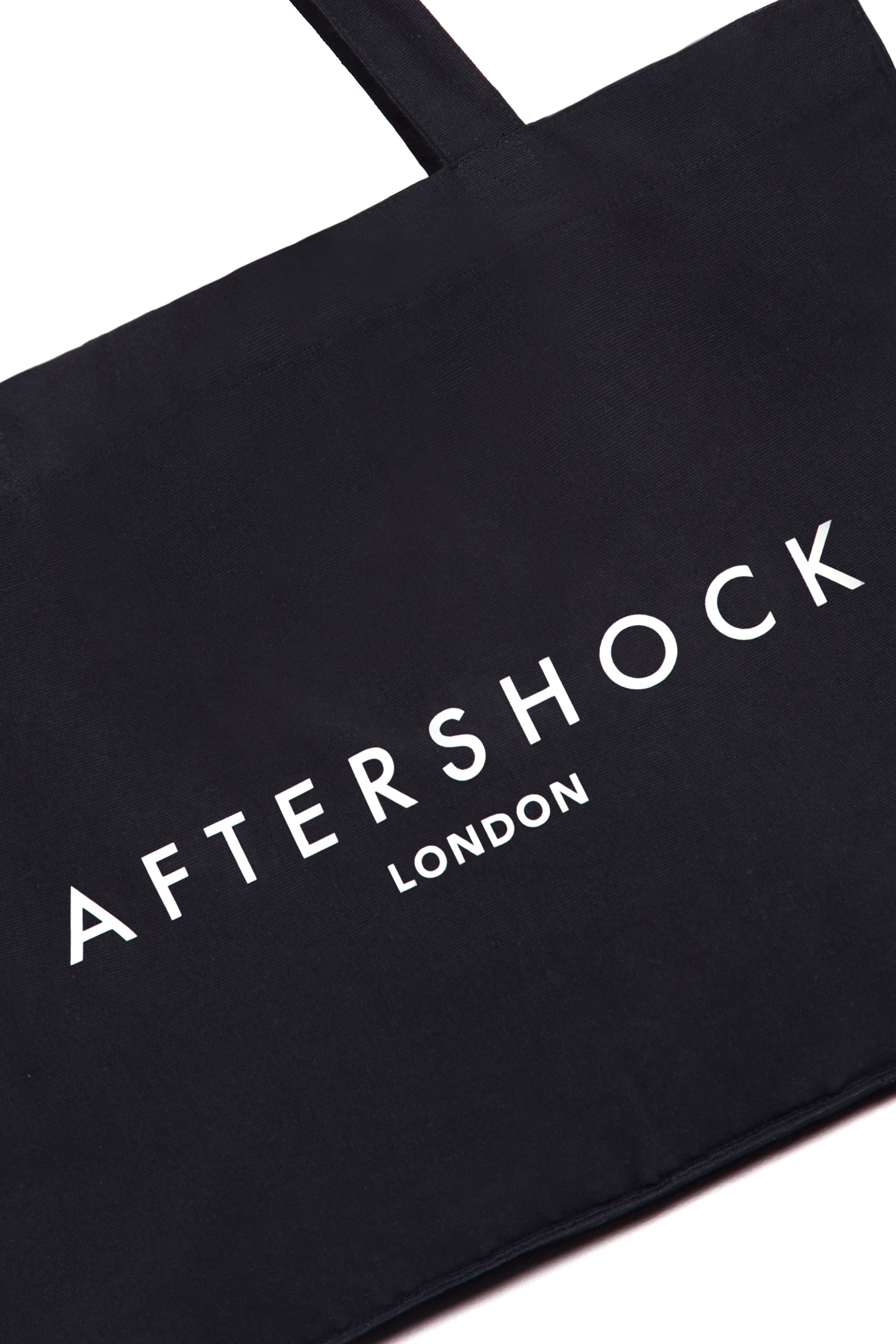 Black Logo Canvas Tote Bag-1