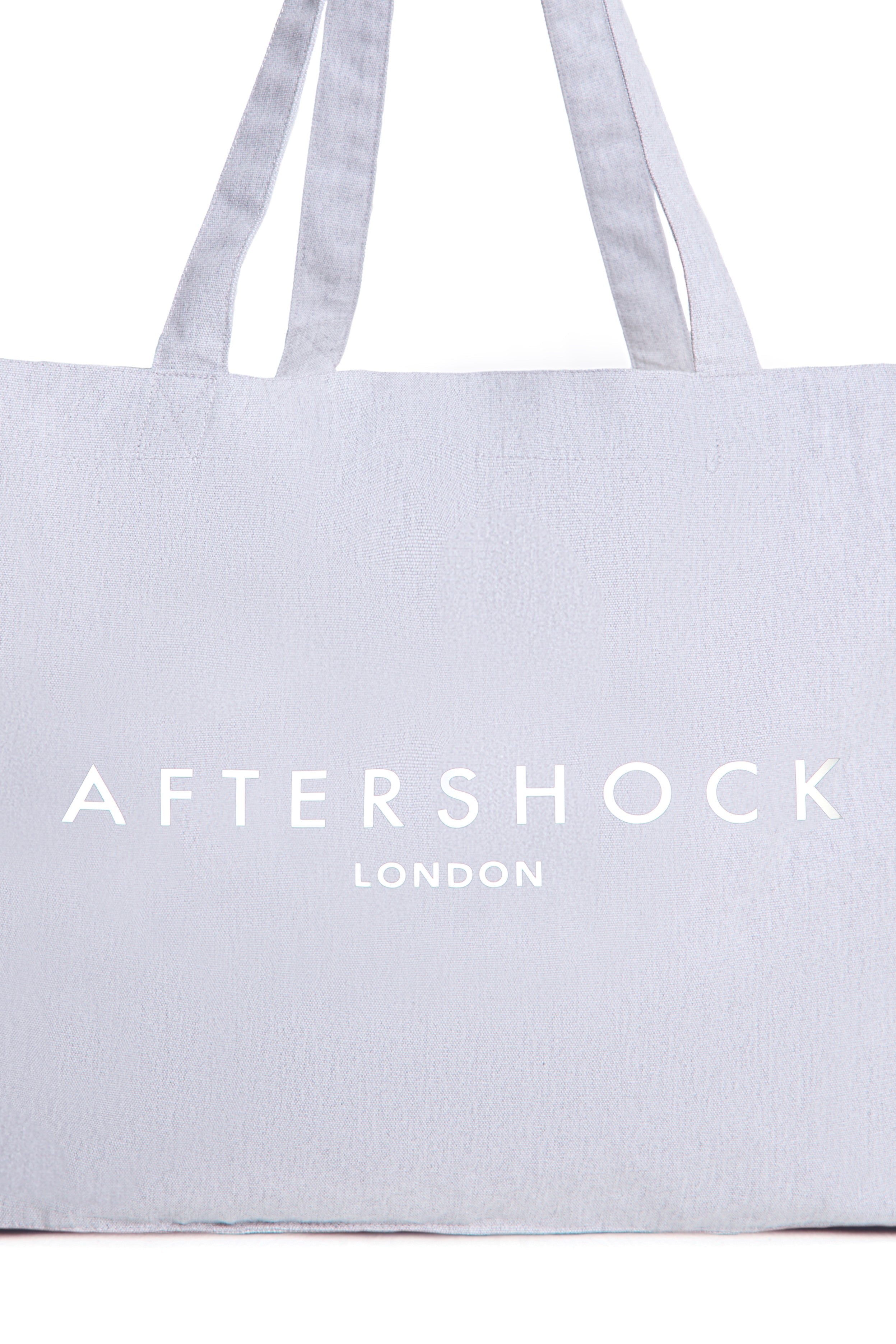 Silver Grey Logo Canvas Tote Bag-2