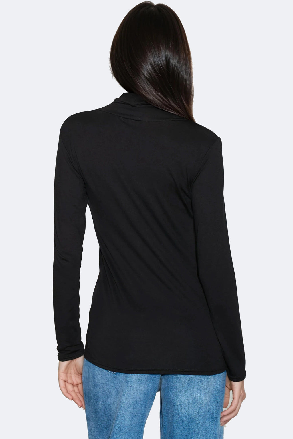 Black Turtleneck Long Sleeve Top-3