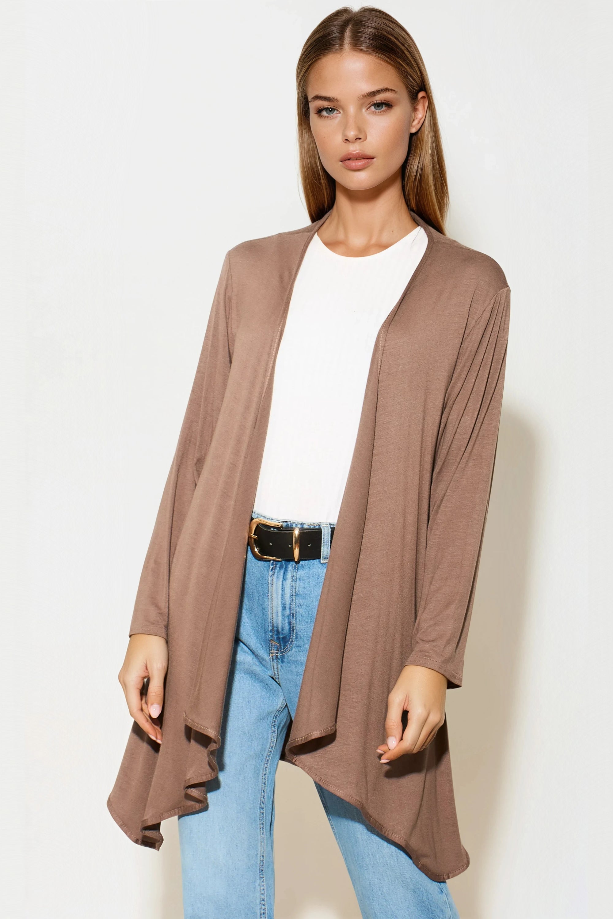 Mocha Waterfall Cardigan-0