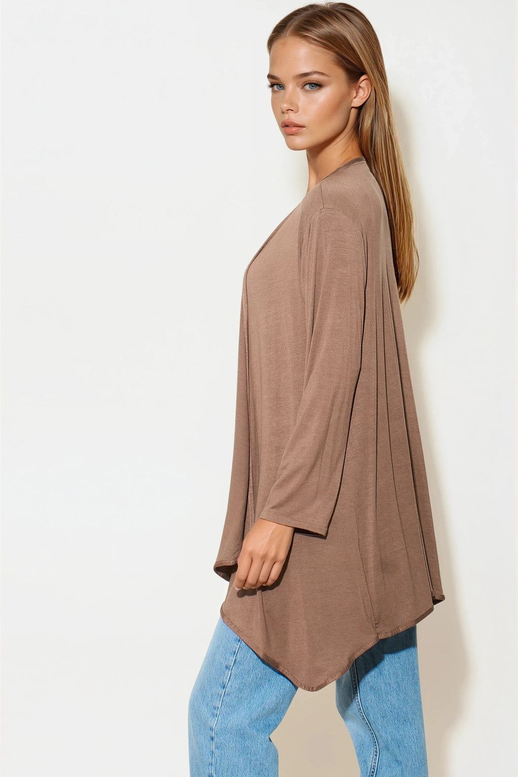 Mocha Waterfall Cardigan-2
