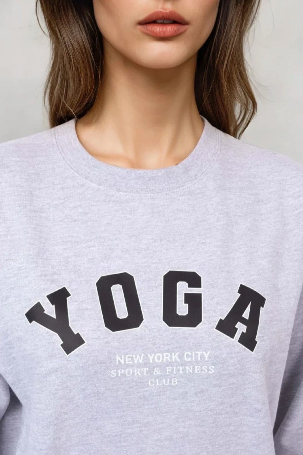 Grey Yoga Printed Sweatshirt-2