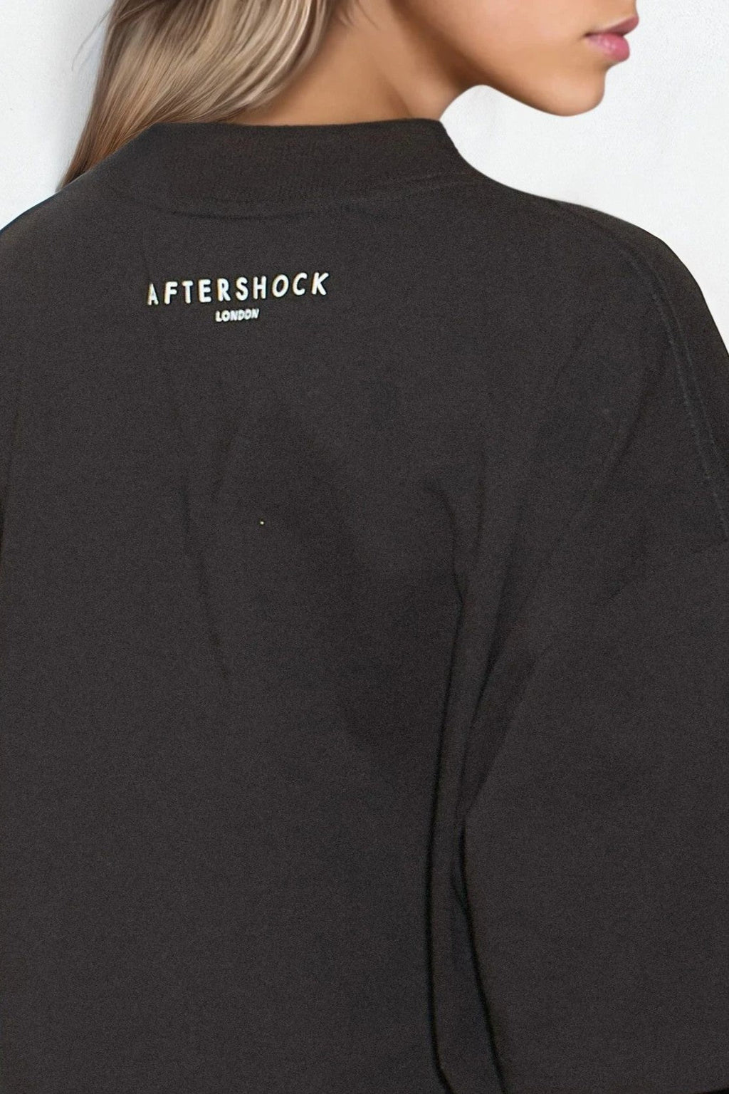 Black Logo Cotton Oversized T Shirt-1