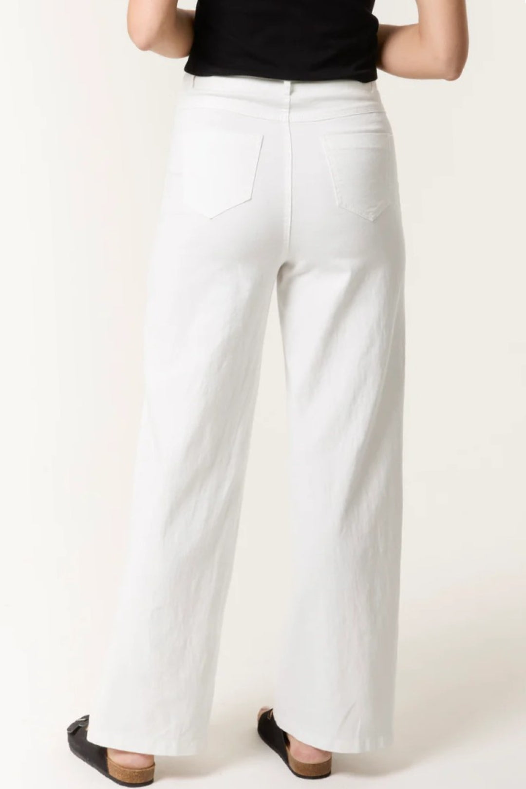 White Wide Leg Jeans-3