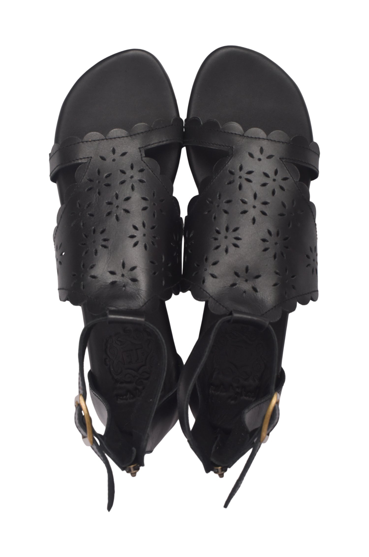Al Fresco Cut-Out Leather Sandals-4