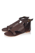 Al Fresco Cut-Out Leather Sandals-4
