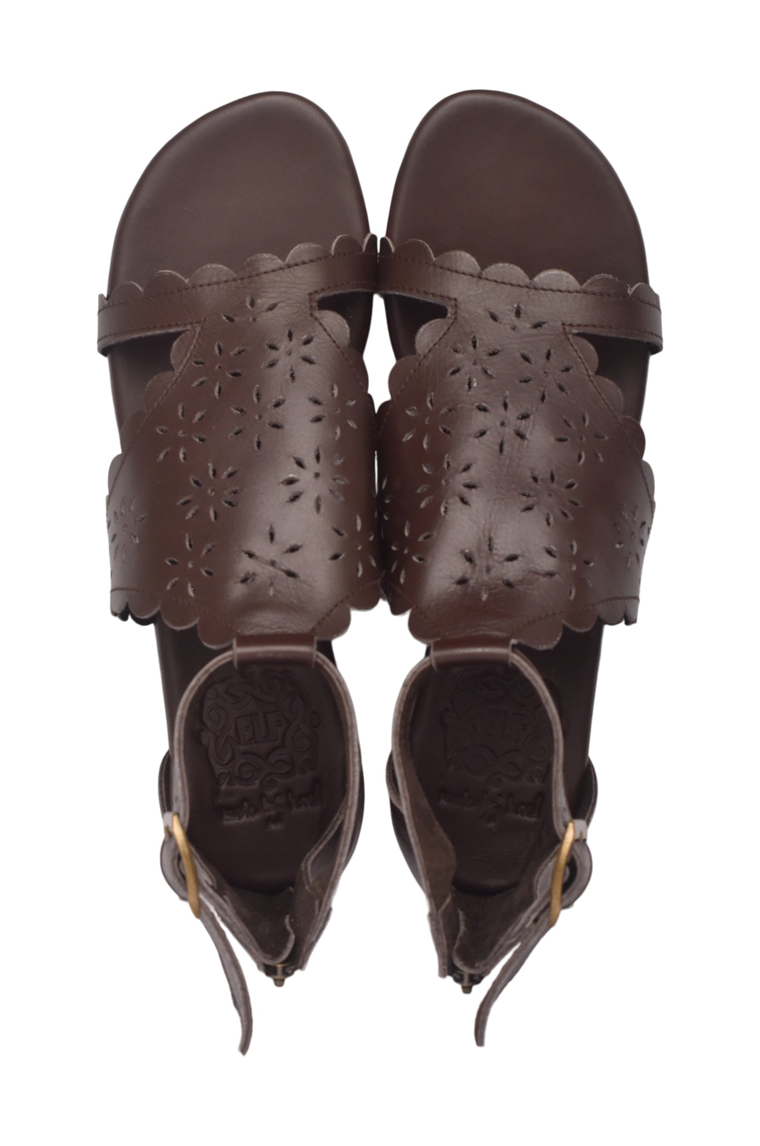 Al Fresco Cut-Out Leather Sandals-2