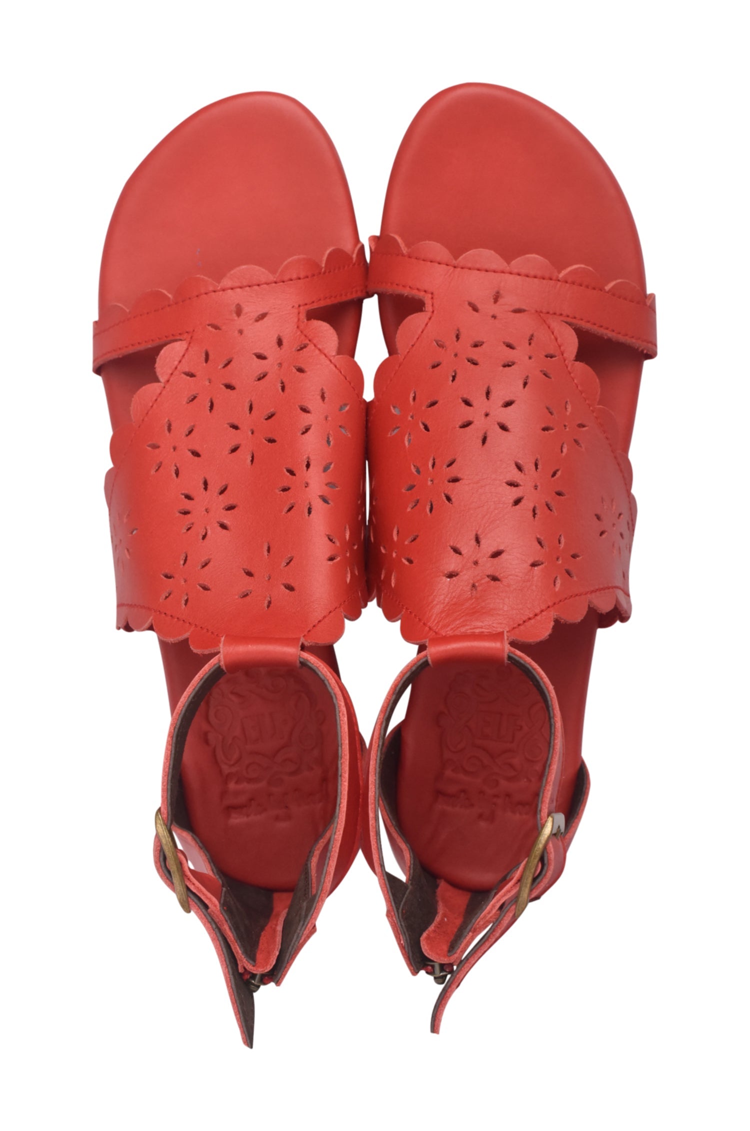 Al Fresco Cut-Out Leather Sandals-3