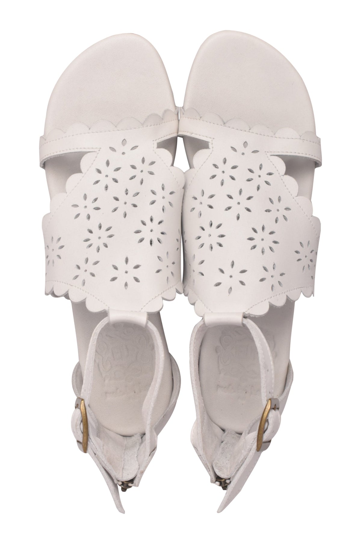 Al Fresco Cut-Out Leather Sandals-3