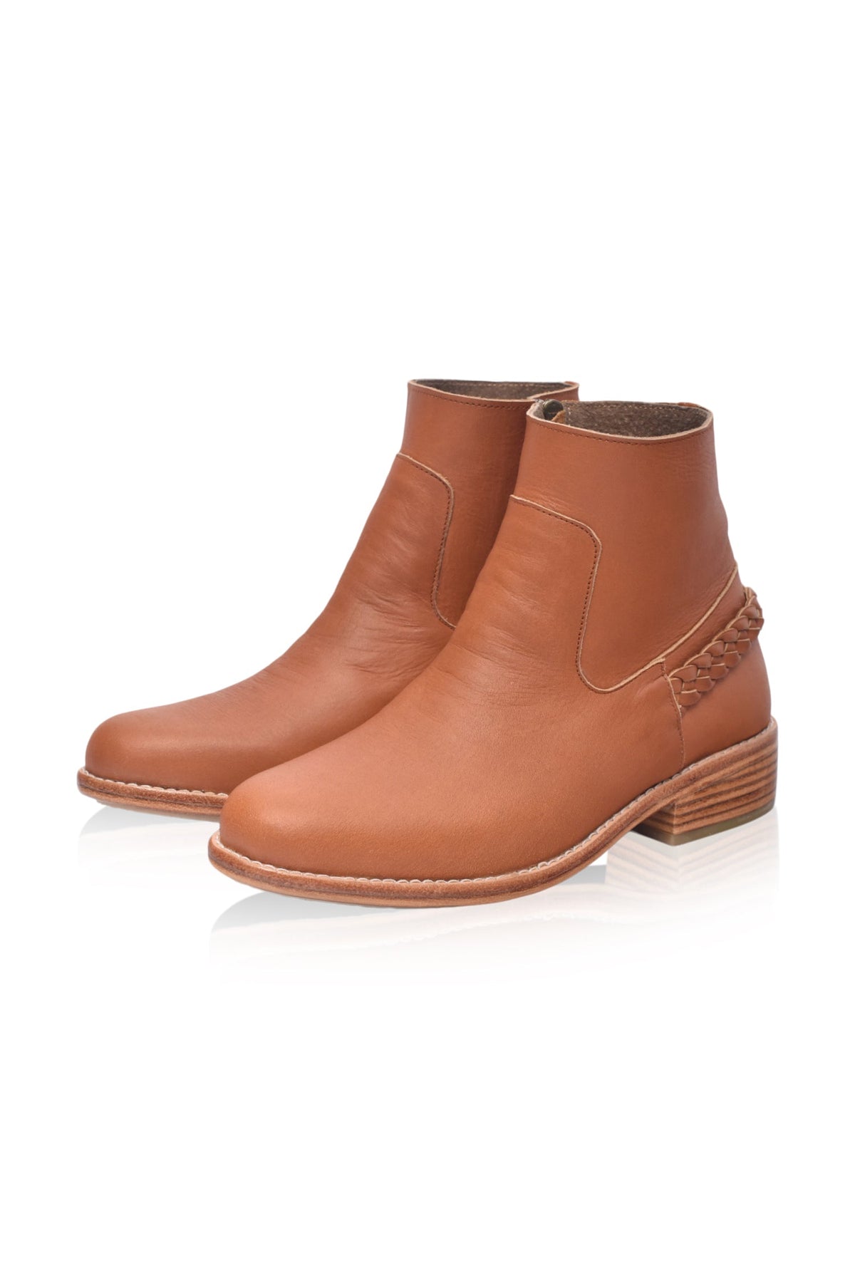 Alexa Ankle Leather Boots (Sz. 8.5)-2