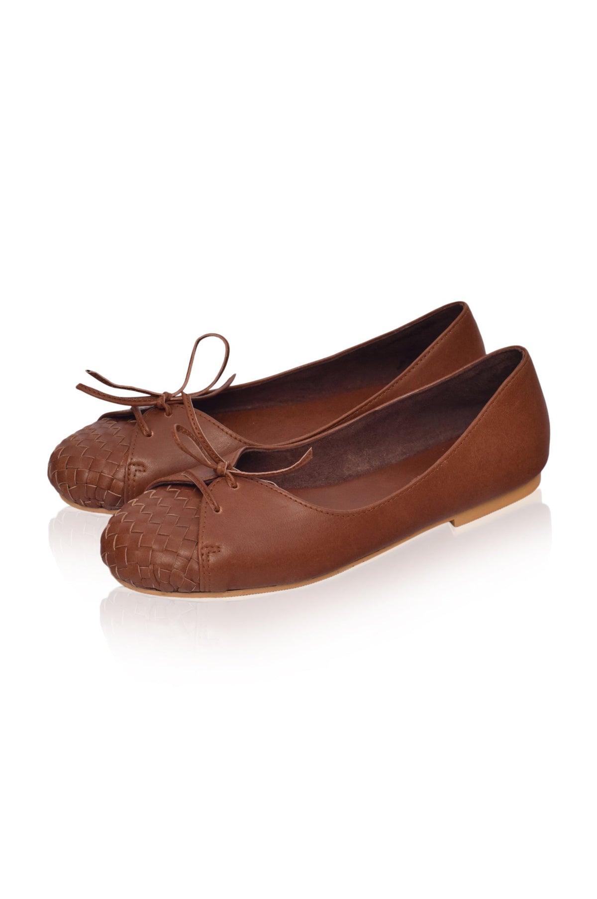 Alexandra Woven Leather Flats (Sz. 4, 5 & 9, 10)-1